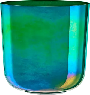 Blue Mint Essence Crystal Singing Bowl / F3 Heart Chakra
