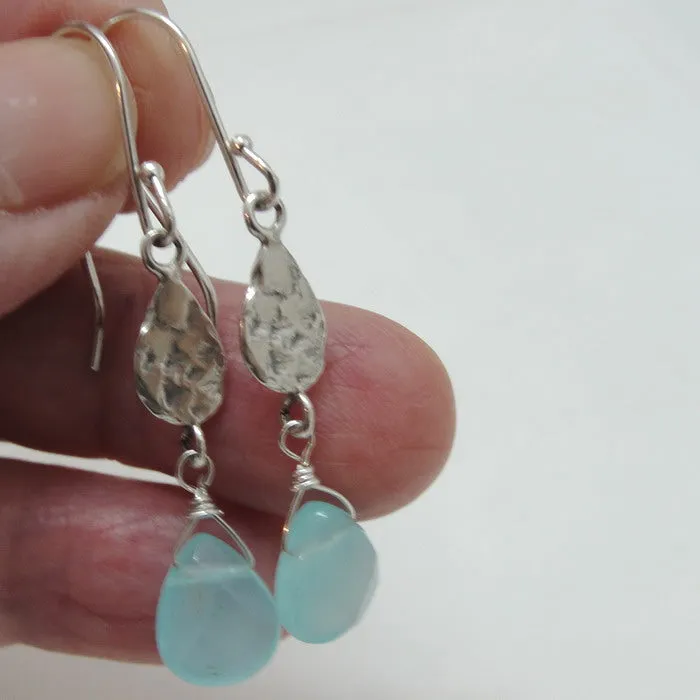 Blue Ocean Q Earrings Drop Dangle 925 Sterling Silver Art Hadar Designers (as)
