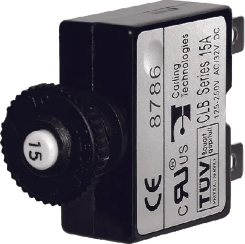 Blue Sea 7057 Push Button Reset Only Quick Connect Circuit Breaker - 20 Amps