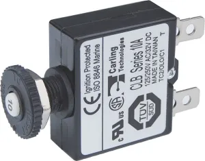 Blue Sea System Push Button Reset Only Quick Connect Circuit Breaker - 10 Amps