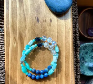 Blue Vibes Amazonite and Lapis bracelet