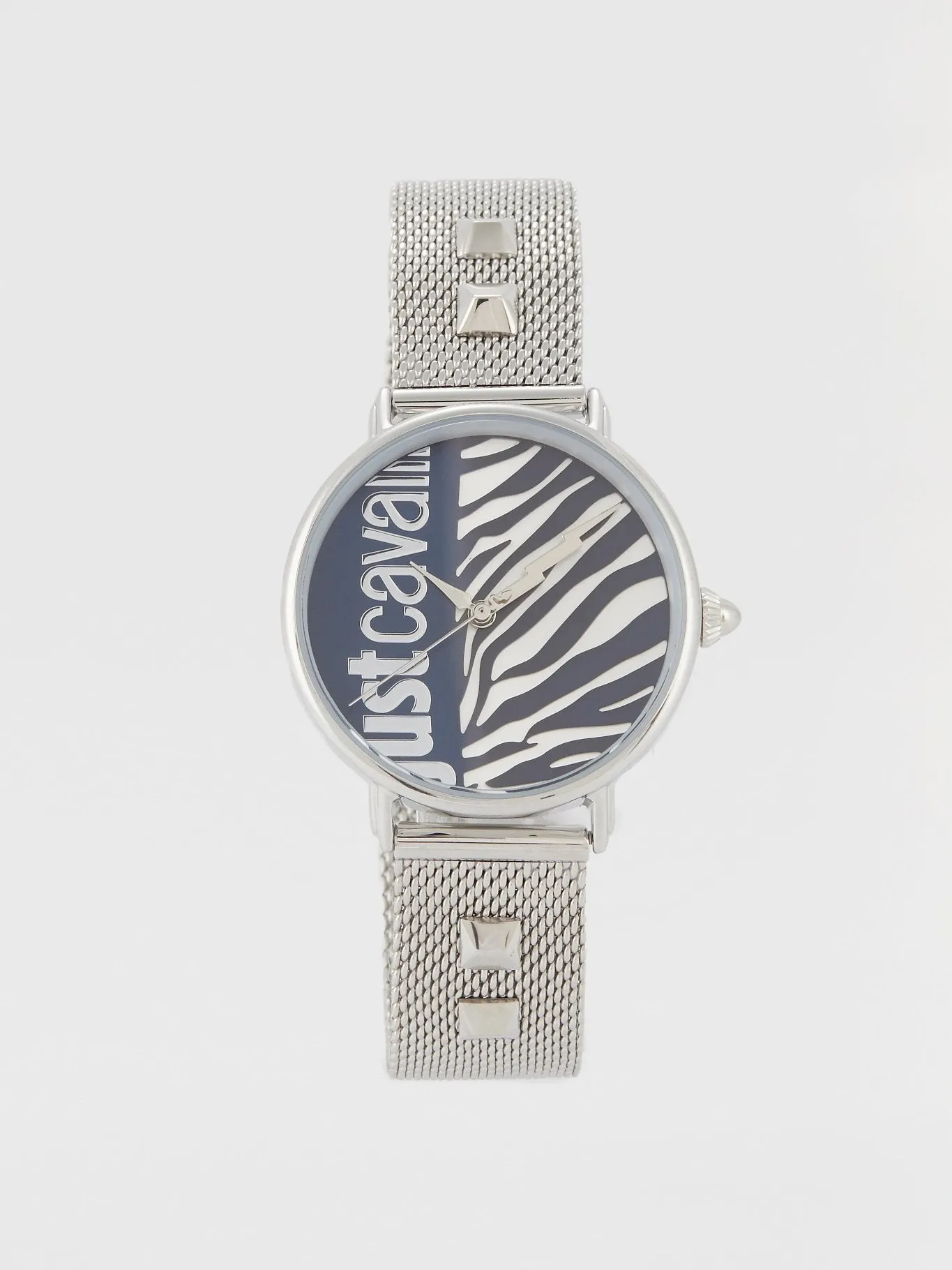 Blue Zebra Effect Steel Watch