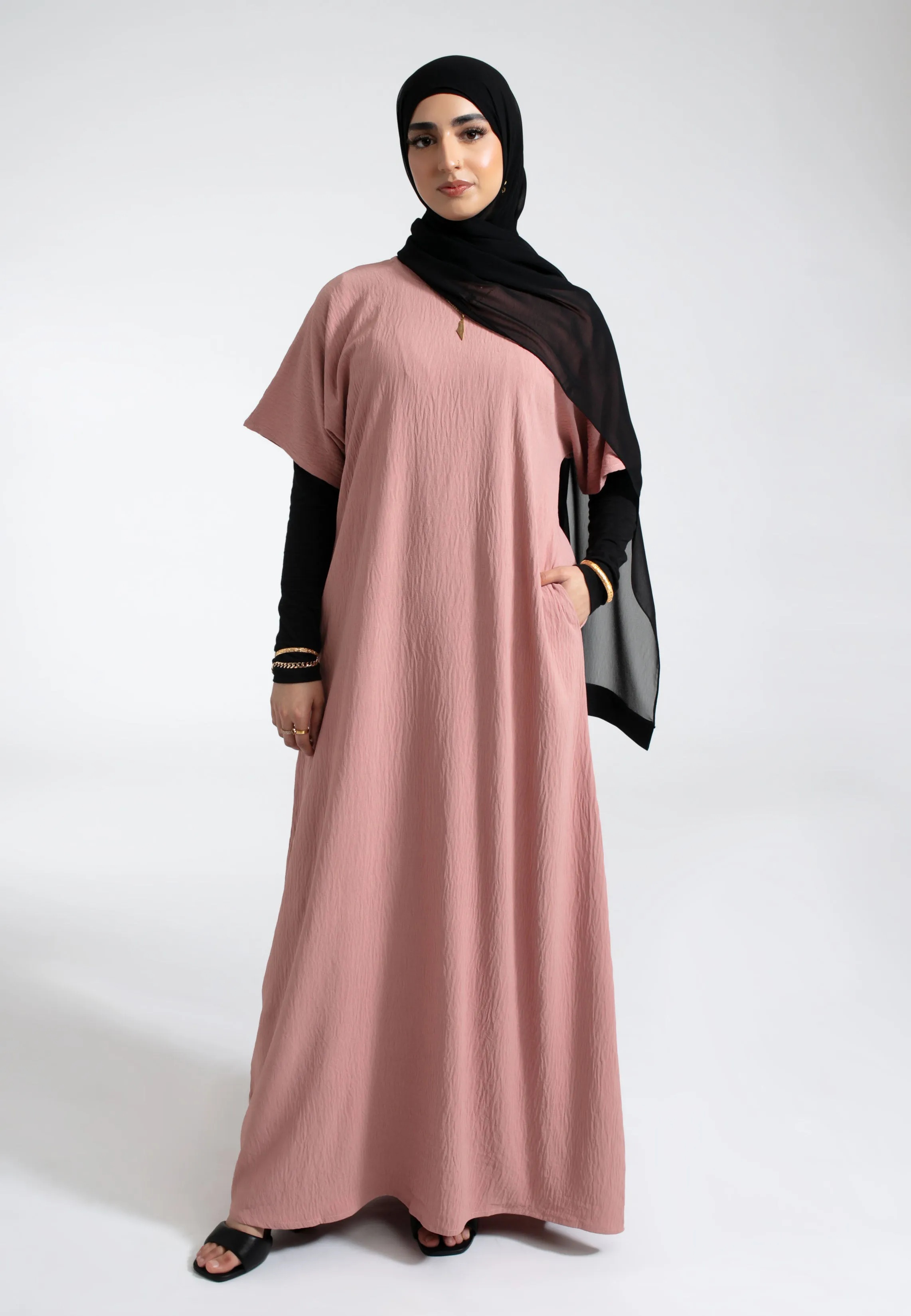 Blush Inner Slip Dress With Pockets