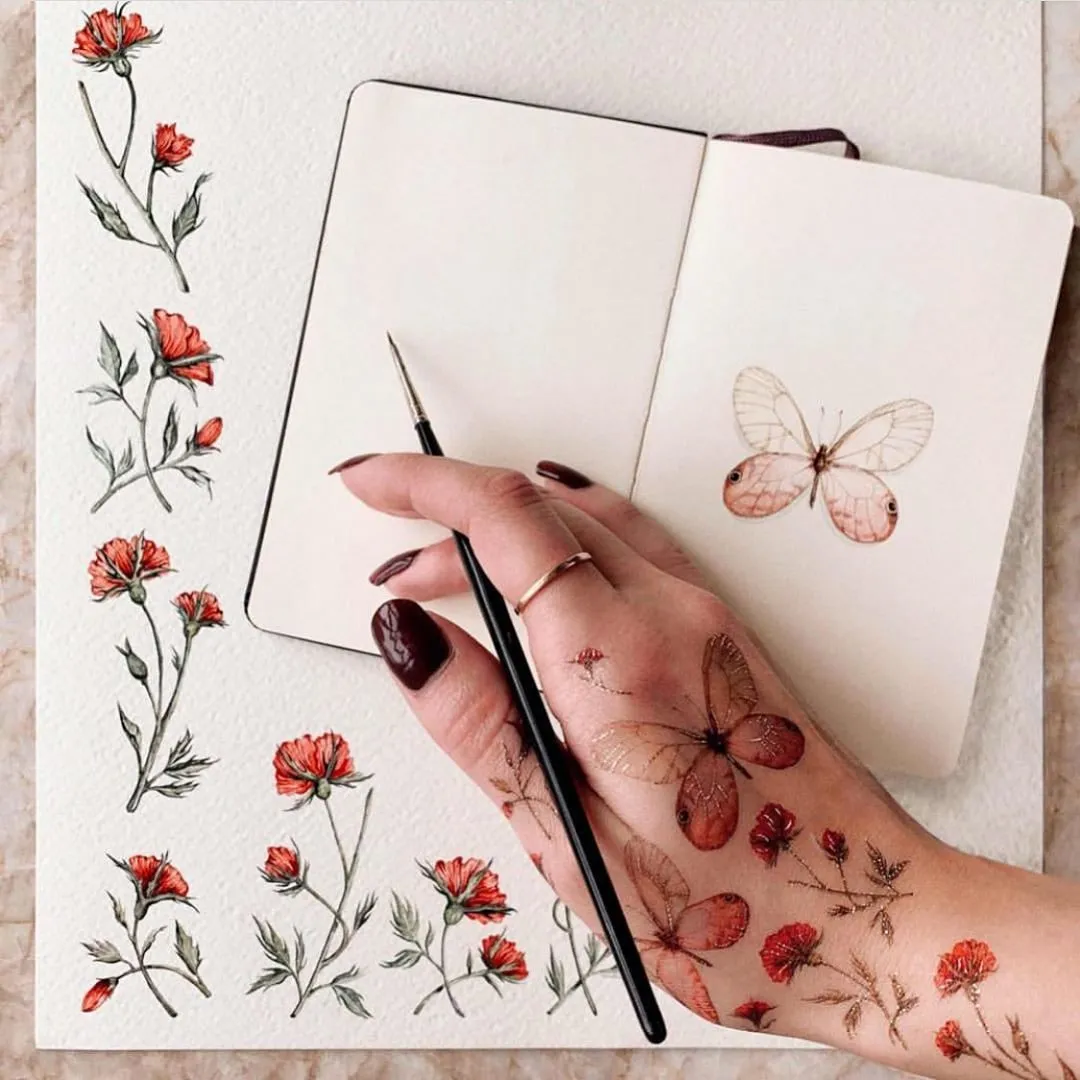 Blushing Phantom Temporary Tattoo