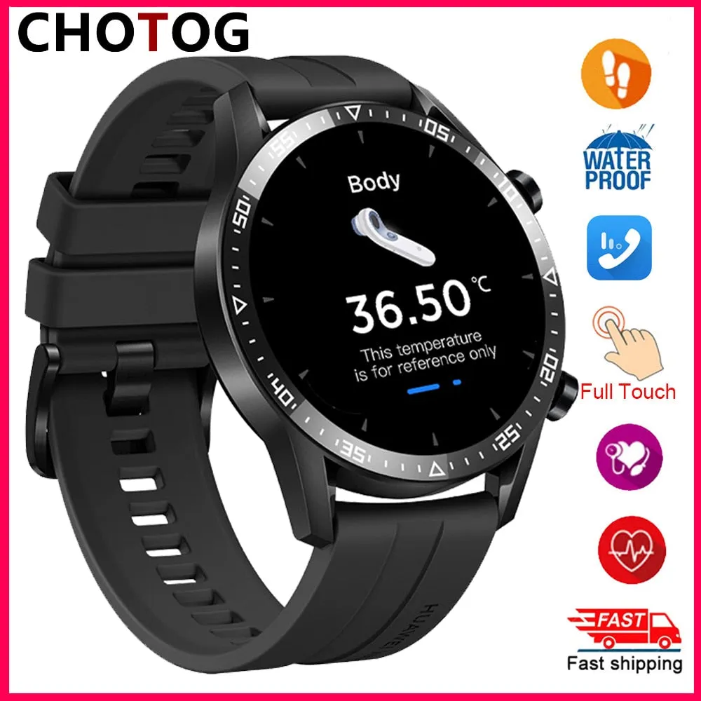 Body Temperature Men Call Smart Watch Android/Iphone Fitness