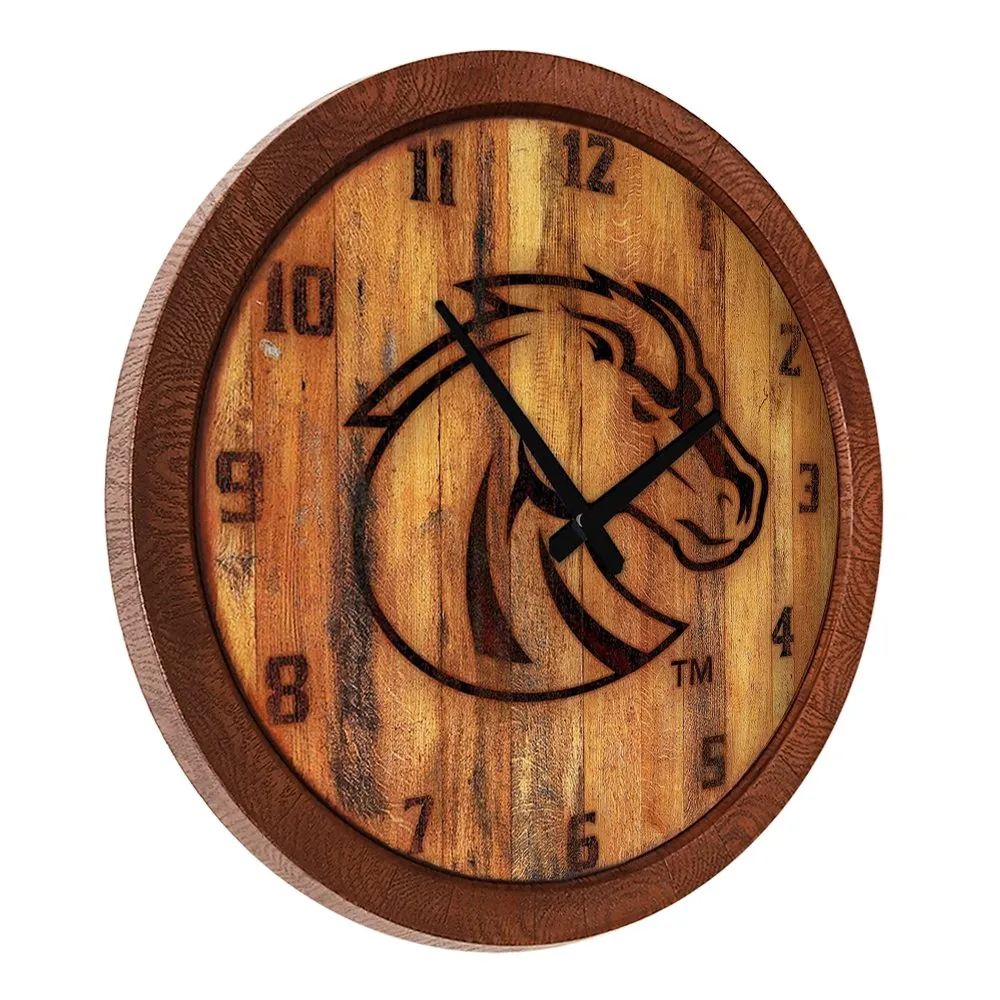 Boise State Broncos: Branded "Faux" Barrel Top Wall Clock