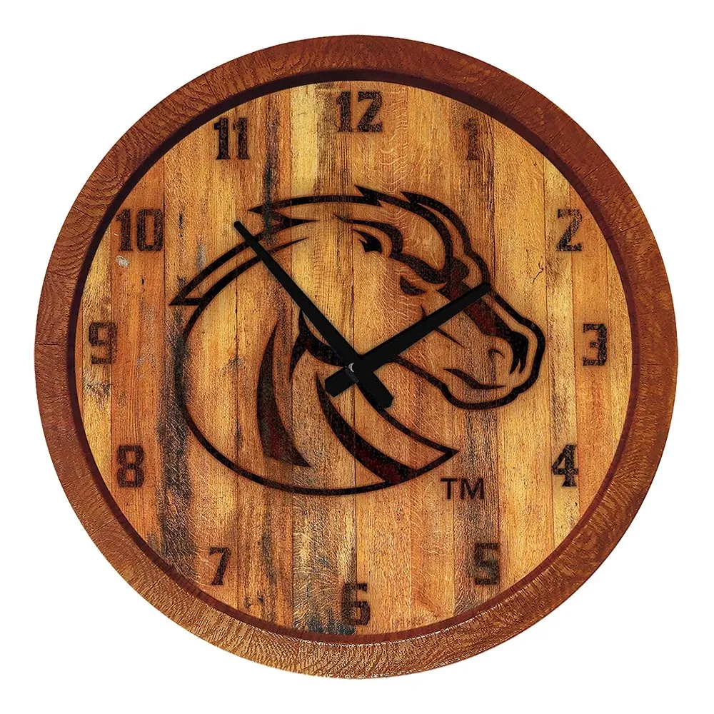 Boise State Broncos: Branded "Faux" Barrel Top Wall Clock
