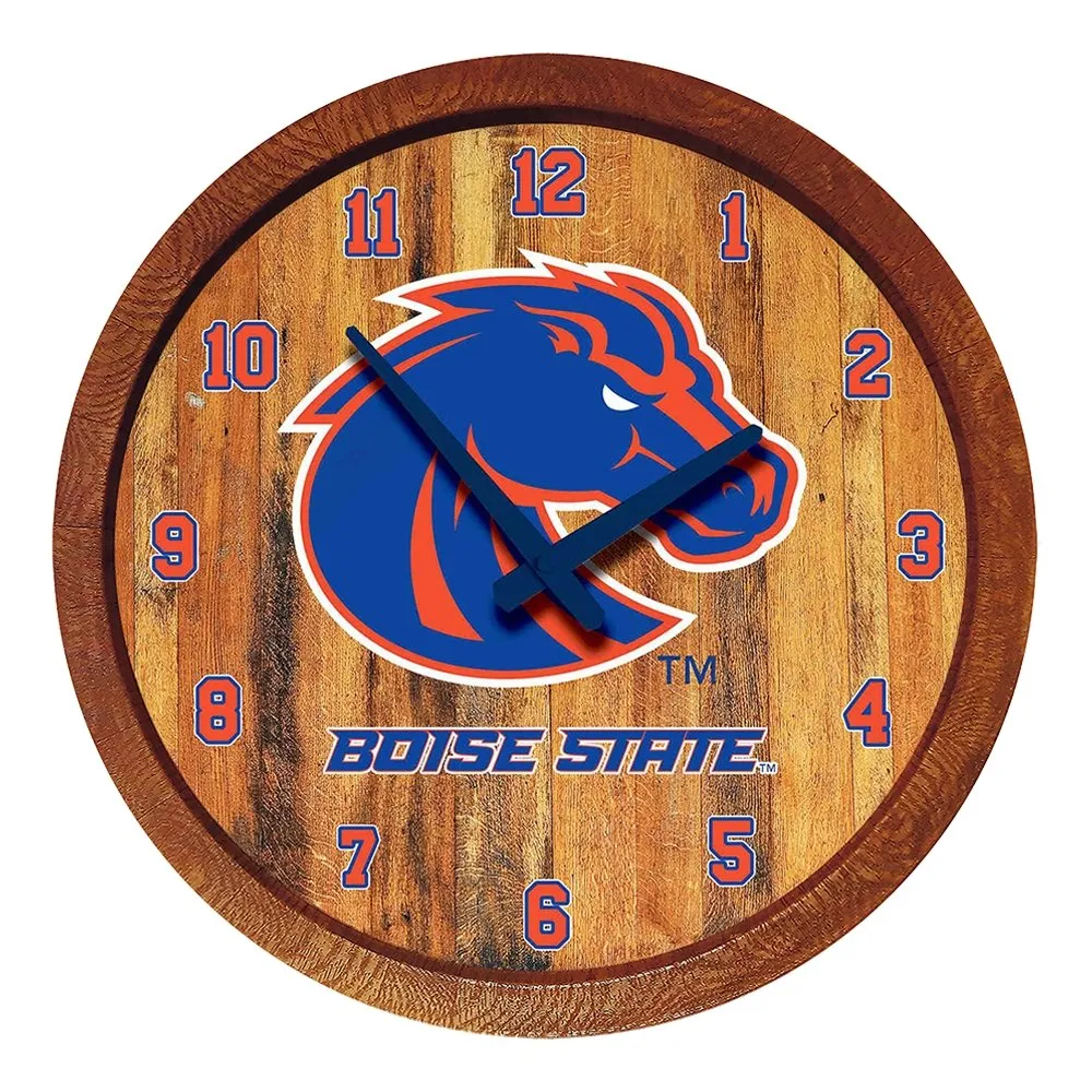 Boise State Broncos: "Faux" Barrel Top Wall Clock