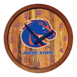 Boise State Broncos: "Faux" Barrel Top Wall Clock