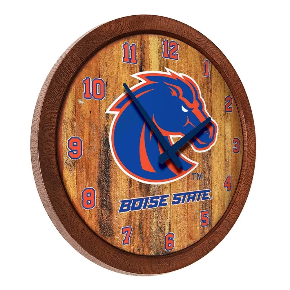Boise State Broncos: "Faux" Barrel Top Wall Clock