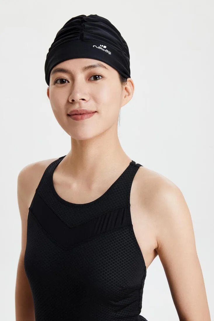 Bonnet de Bain Volume en Maille - Extensible - Taille Unique - Noir