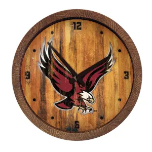 Boston College Eagles: Eagle - Weathered "Faux" Barrel Top Wall Clock