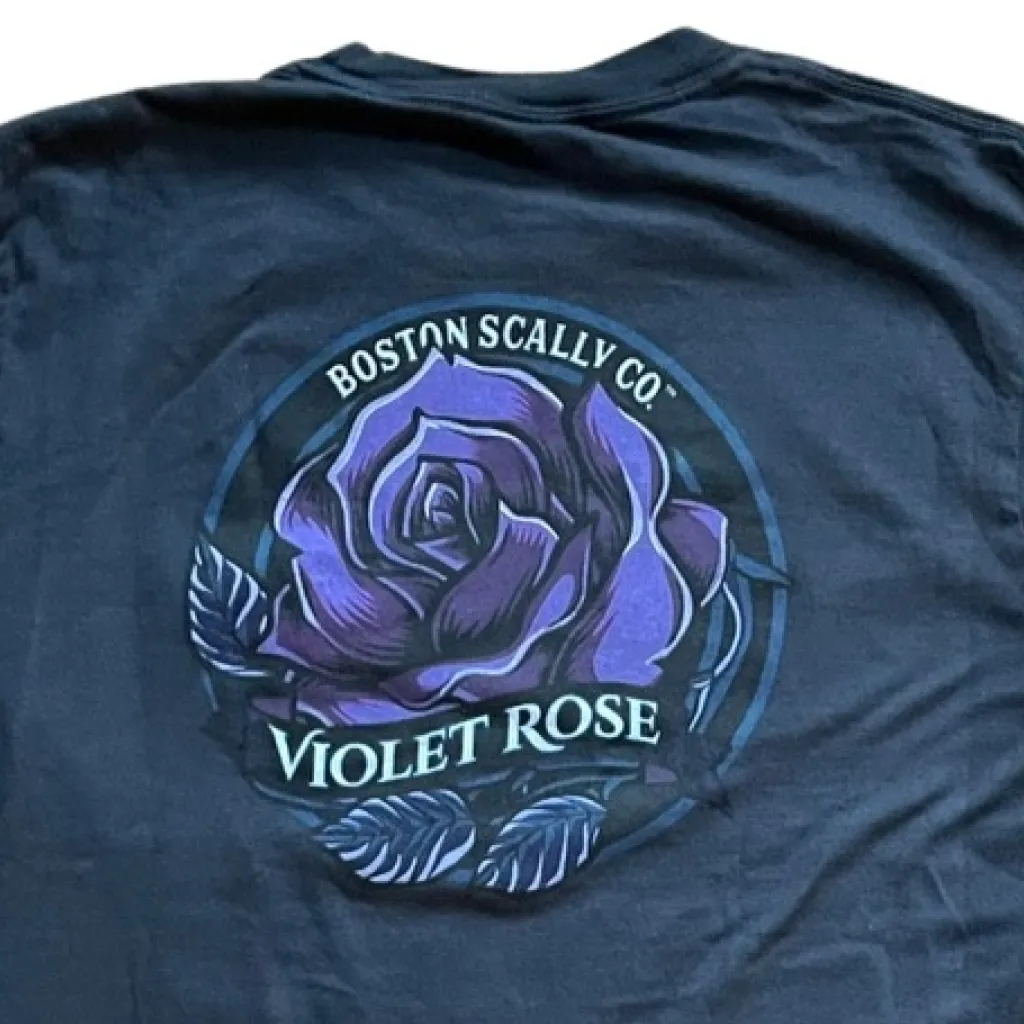 Boston Scally The Violet Rose Long Sleeve Tee T-Shirt - Vintage Black