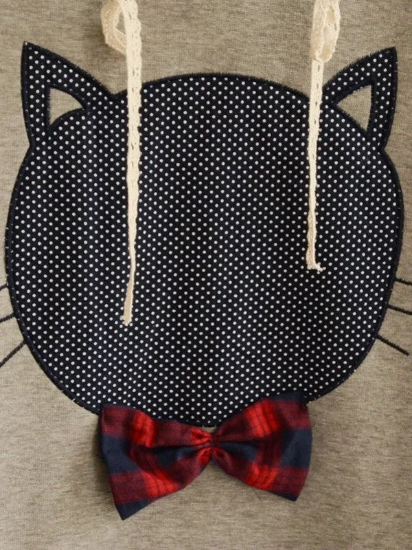 bow cat hoodie