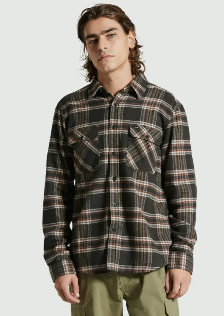 Bowery LS Flannel Black / Charcoal / Off White