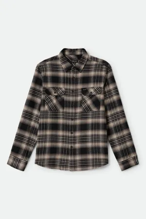 Bowery L/S Flannel - Black/Charcoal/Beige