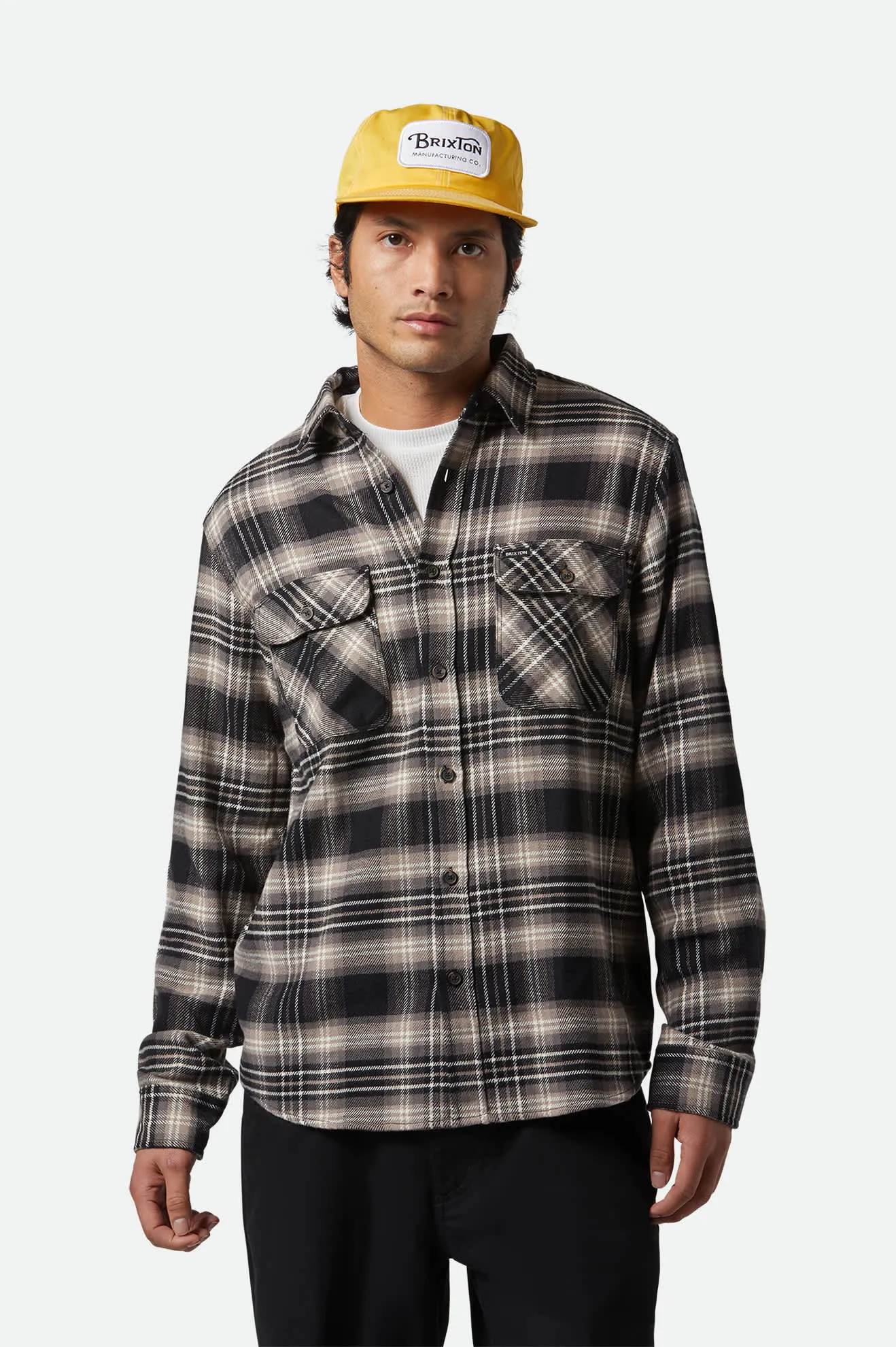 Bowery L/S Flannel - Black/Charcoal/Beige