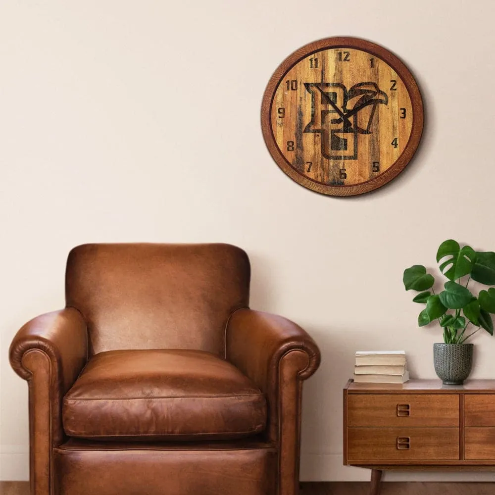 Bowling Green Falcons: Branded "Faux" Barrel Top Wall Clock