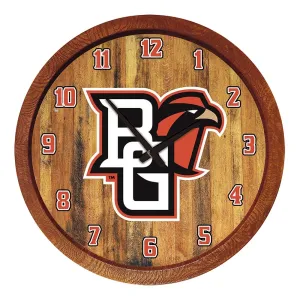Bowling Green Falcons: "Faux" Barrel Top Wall Clock
