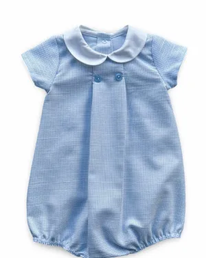 Boys Blue and White Romper