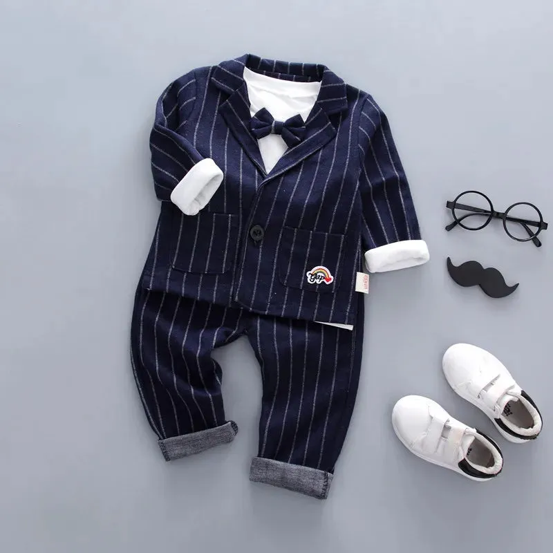 Boys Suits Outfits For Weddings Fashion Kids Prom Party Clothes Coat Children Clothing Sets Boy gentleman Costume Wear 1 year
