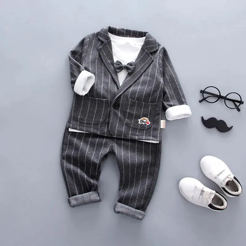 Boys Suits Outfits For Weddings Fashion Kids Prom Party Clothes Coat Children Clothing Sets Boy gentleman Costume Wear 1 year