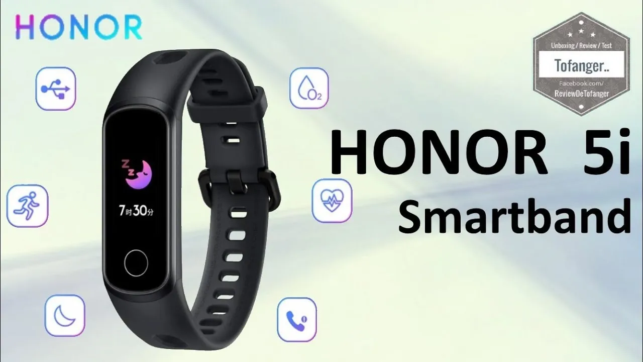 Brand new Honor 5i Fitness Tracker Smart Bluetooth Bracelet SpO2 Blood Oxygen Detection 24-Hour Heart Rate Monitoring Huawei TruSleep 3.5 All-in-One Activity Tracker 5ATM Waterproof