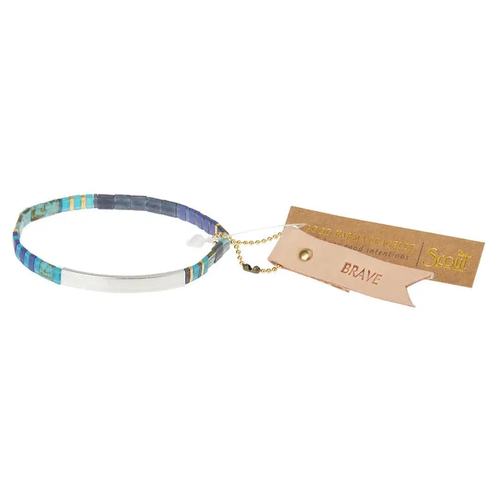 Brave Miyuki Bracelet - Cobalt / Silver