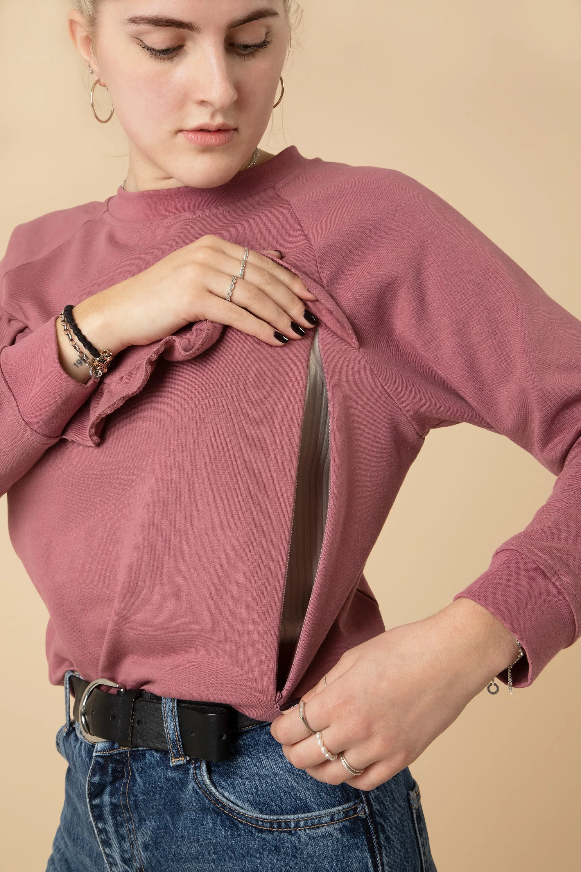Breastfeeding Sweatshirt Rose