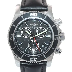 Breitling SuperOcean Chronograph A73310 M2000 Steel 46mm Quartz Date Watch