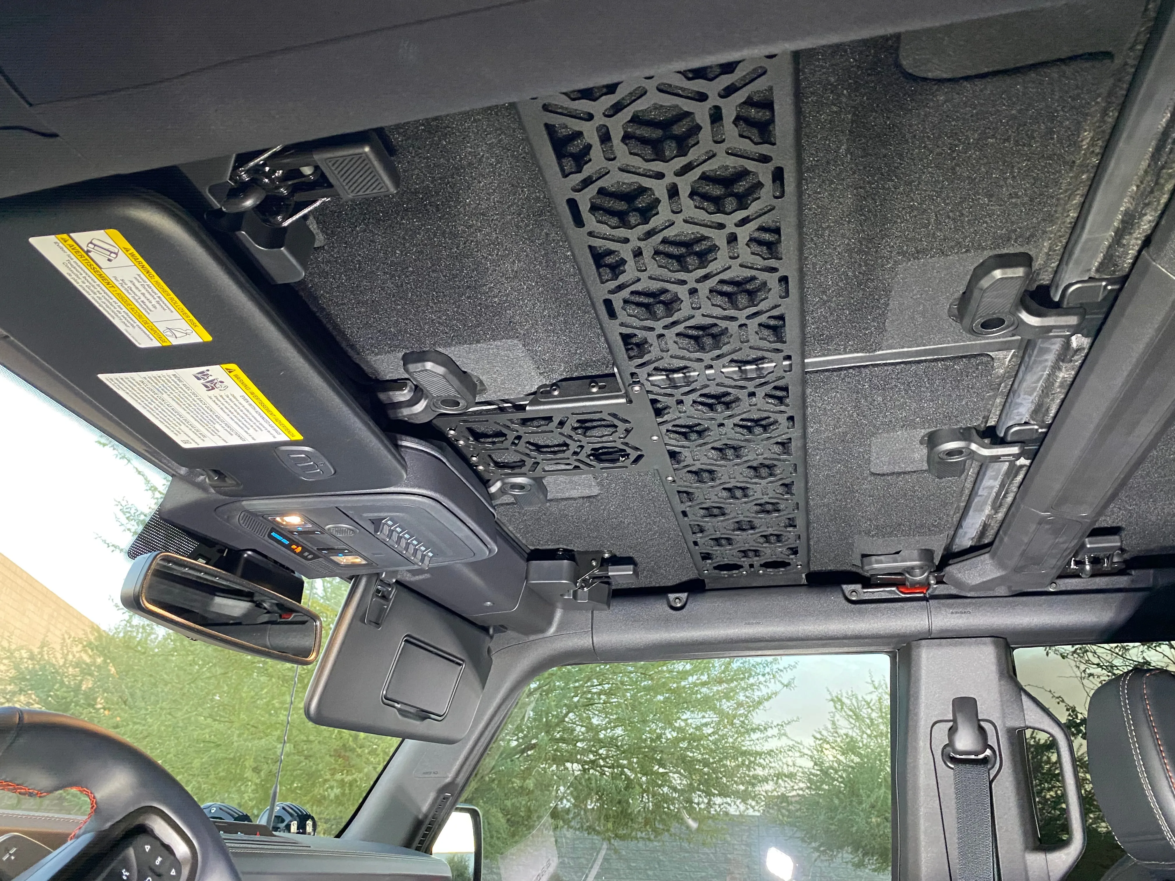 Bronco 2021   Inside Roof Mount (across front seats with short front panel) by Adapt-A-Panel