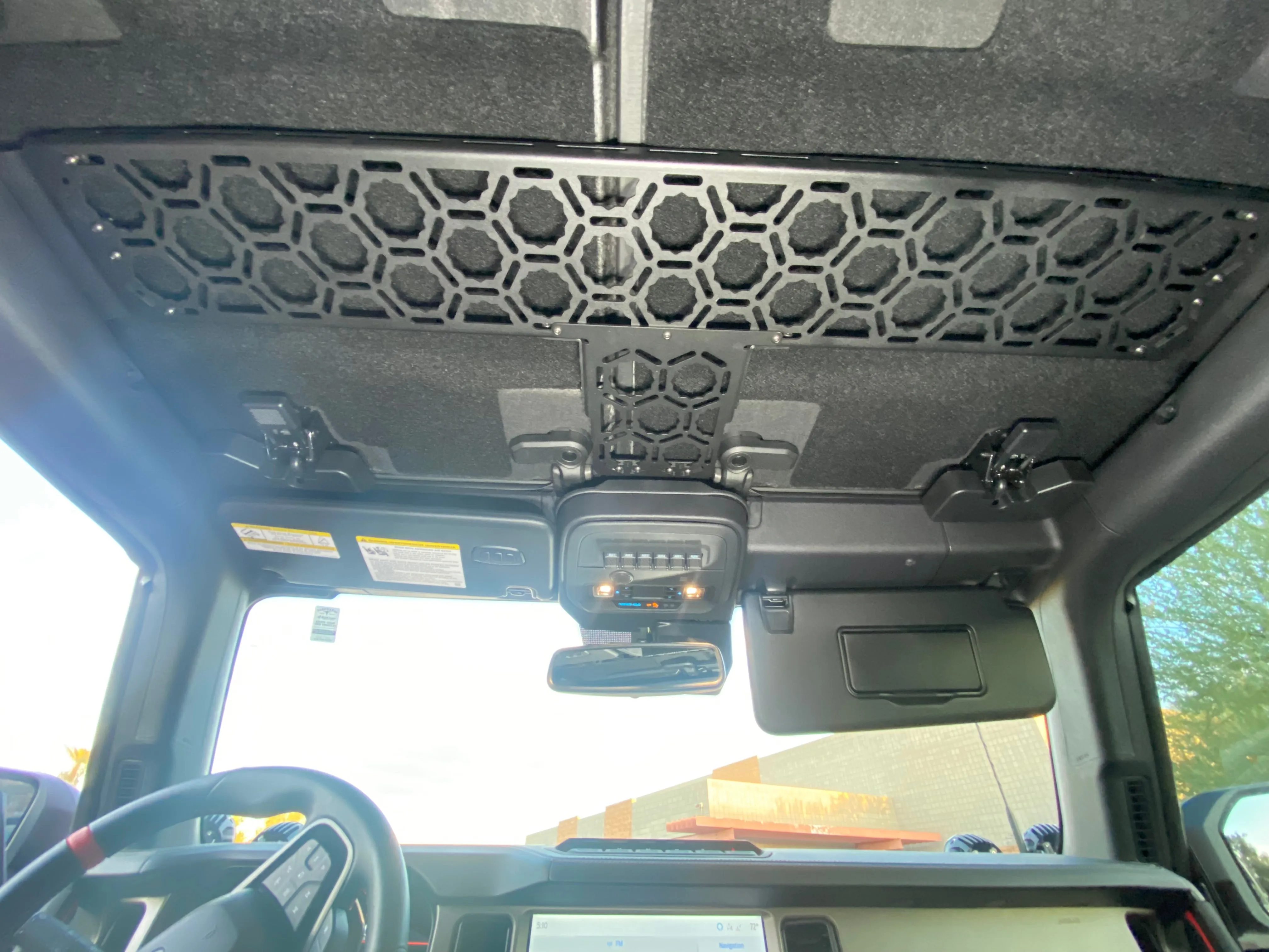 Bronco 2021   Inside Roof Mount (across front seats with short front panel) by Adapt-A-Panel