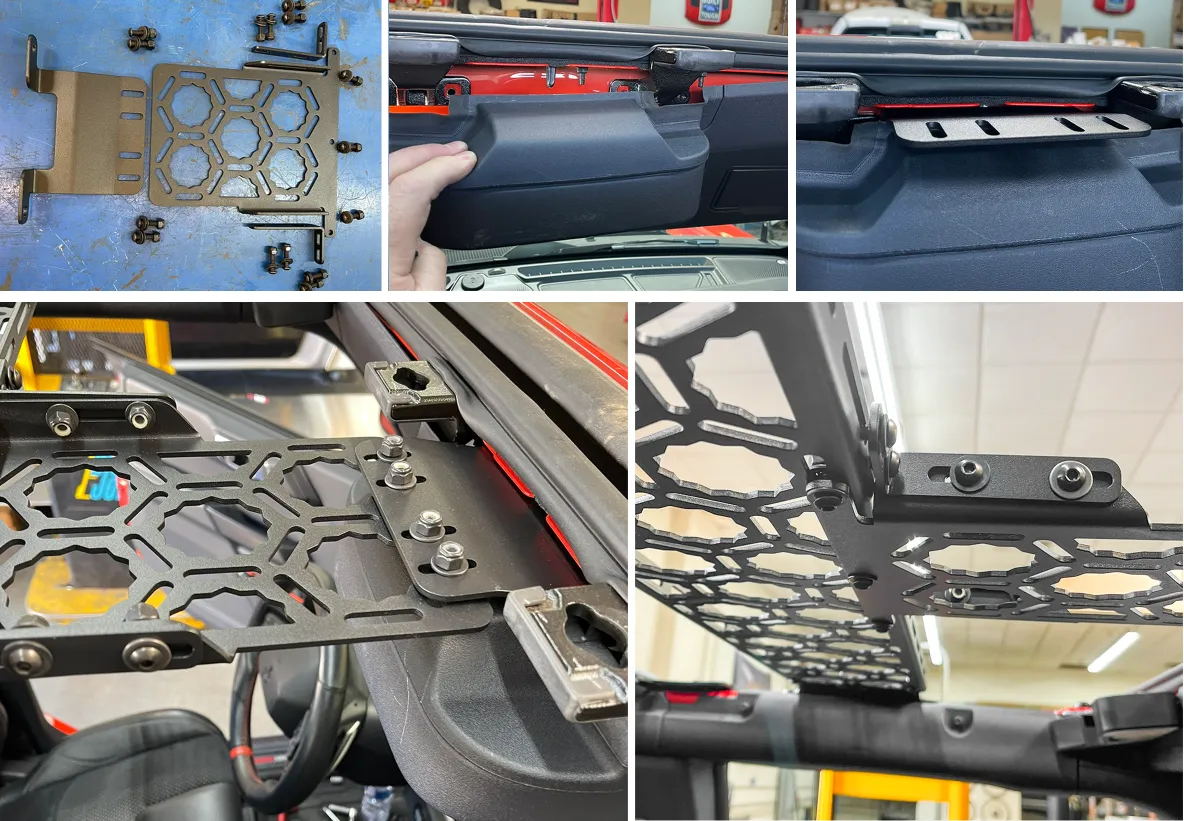 Bronco Raptor 2022   Inside Roof Mount (across front seats with short front panel) by Adapt-A-Panel