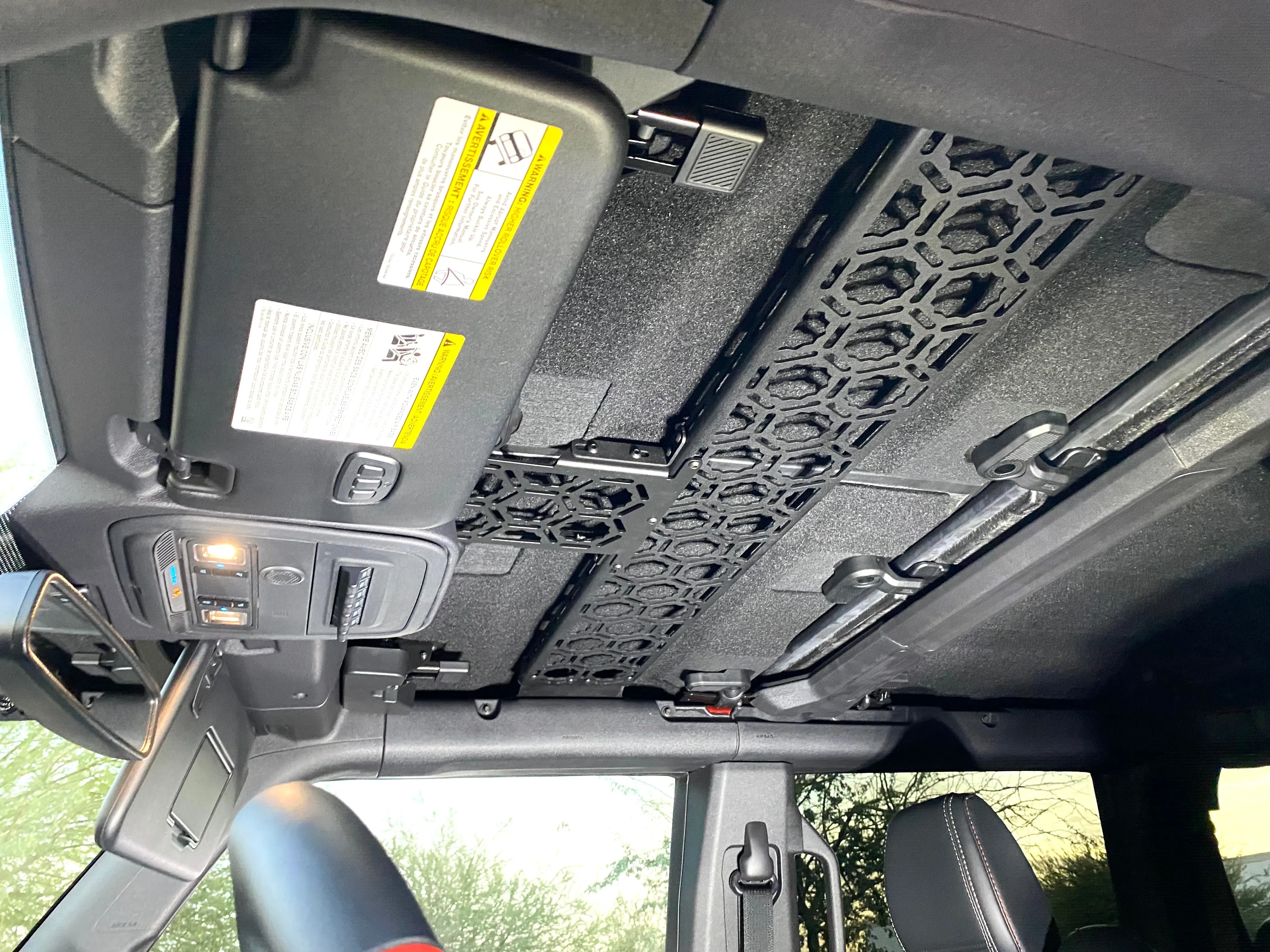 Bronco Raptor 2022   Inside Roof Mount (across front seats with short front panel) by Adapt-A-Panel