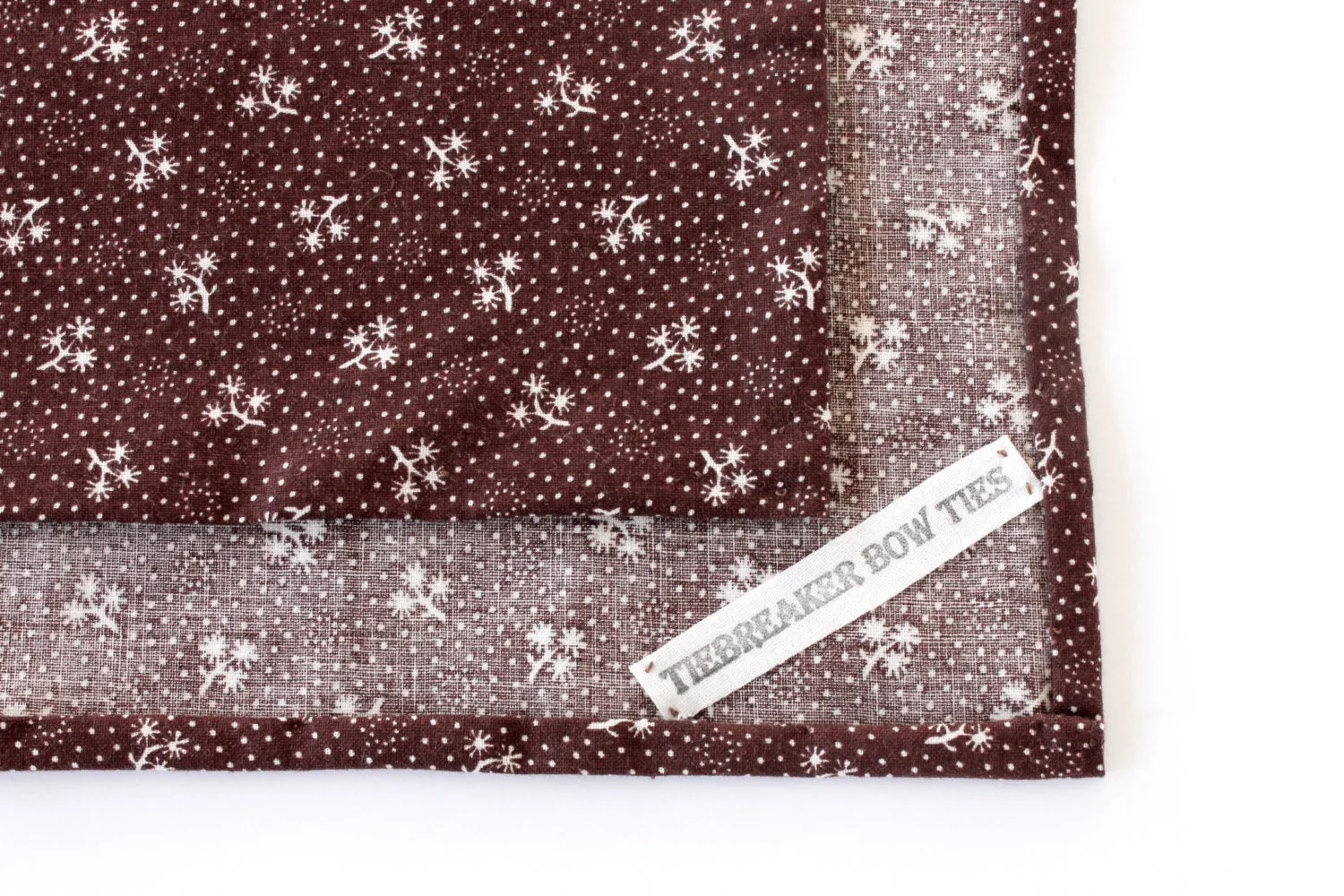 Brown Floral Pocket Square
