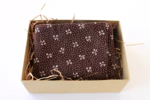Brown Floral Pocket Square