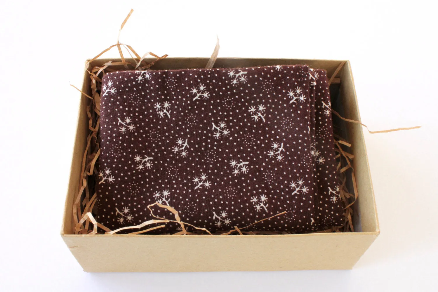 Brown Floral Pocket Square