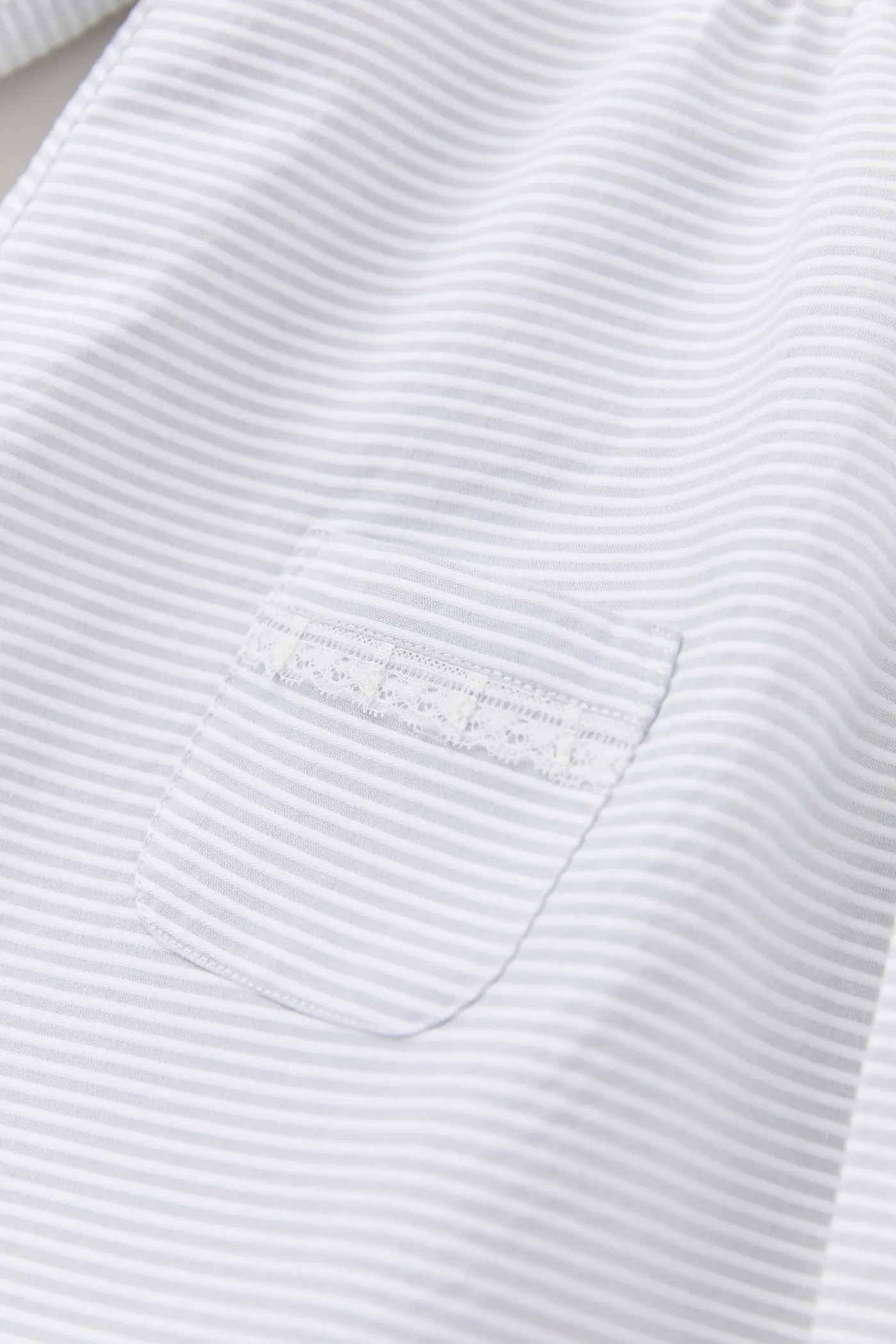 Bubble Dress Long Sleeve in Grey Stripes