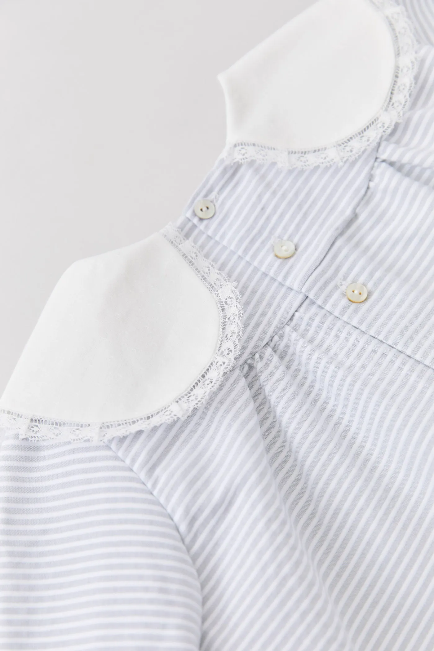 Bubble Dress Long Sleeve in Grey Stripes