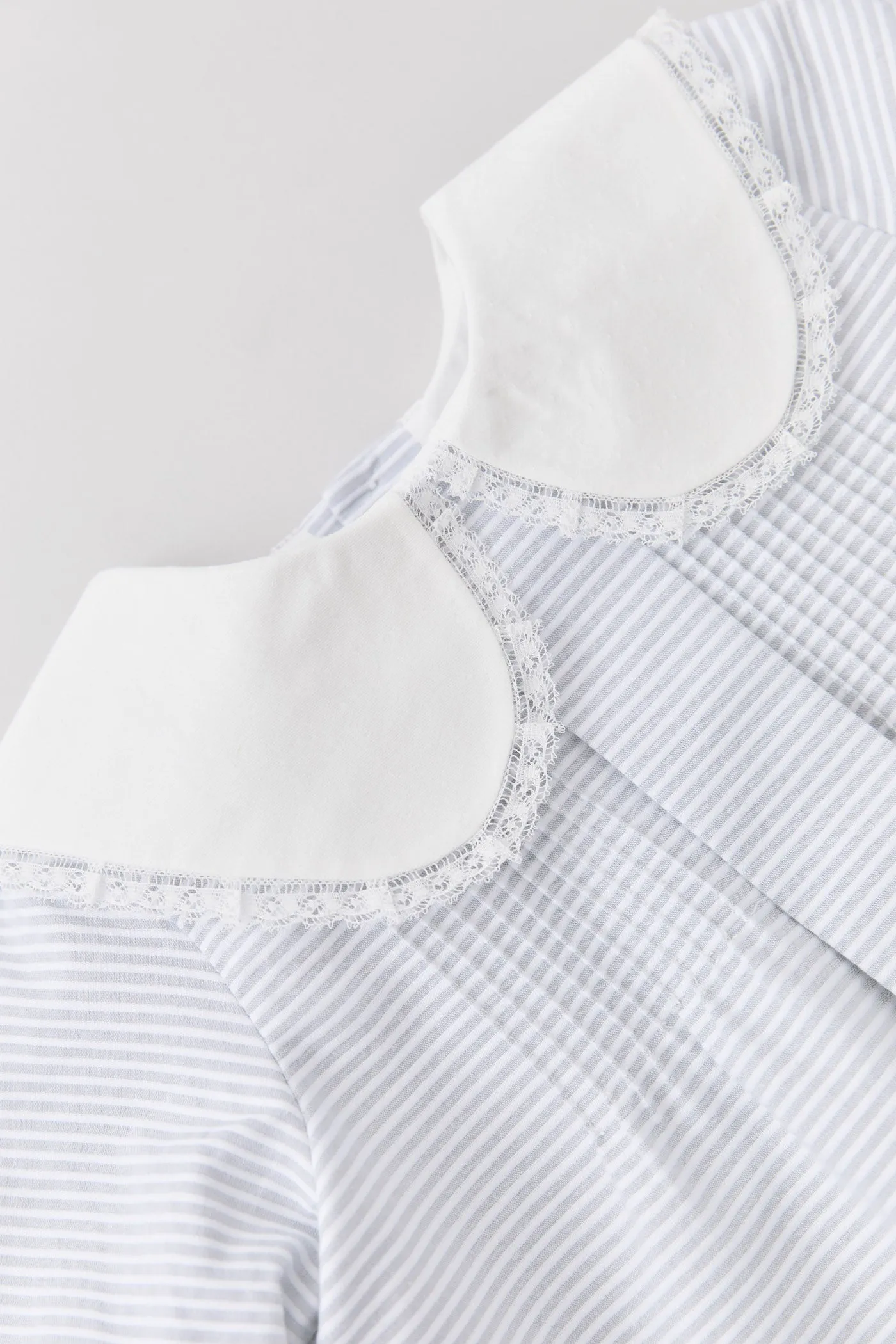 Bubble Dress Long Sleeve in Grey Stripes