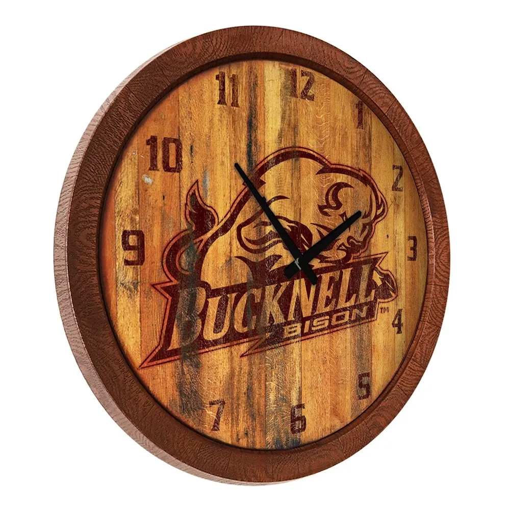 Bucknell Bison: Branded "Faux" Barrel Top Wall Clock