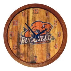 Bucknell Bison: Weathered "Faux" Barrel Top Wall Clock
