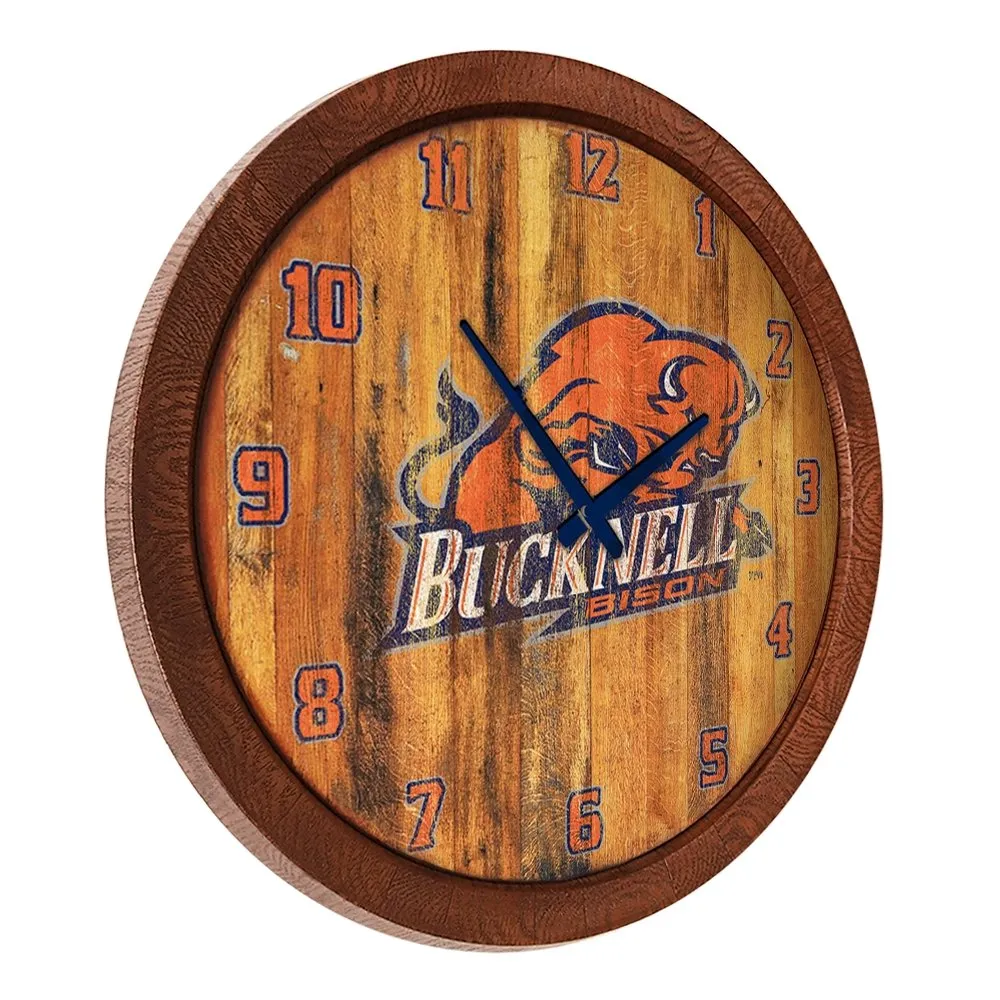 Bucknell Bison: Weathered "Faux" Barrel Top Wall Clock