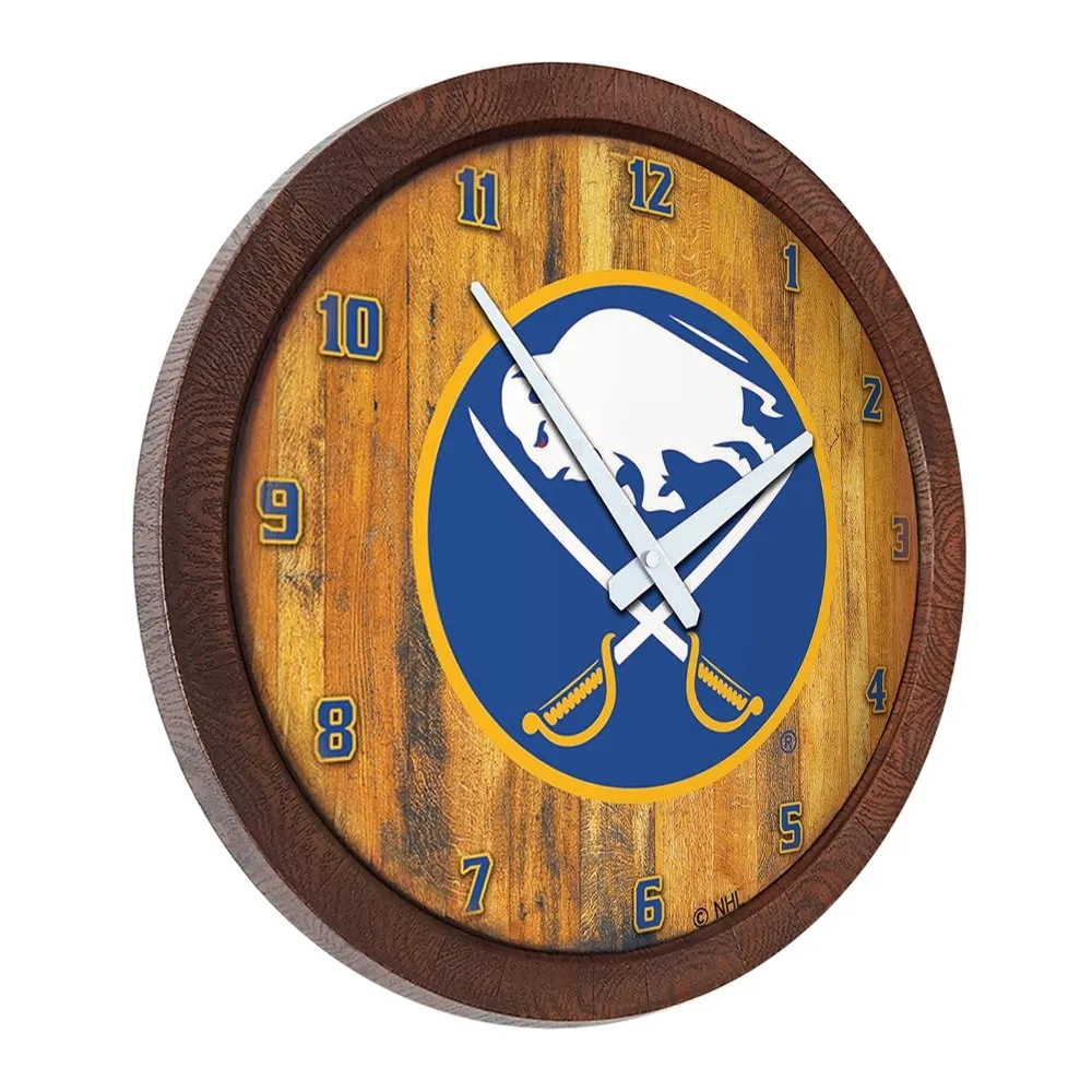 Buffalo Sabres: "Faux" Barrel Top Wall Clock