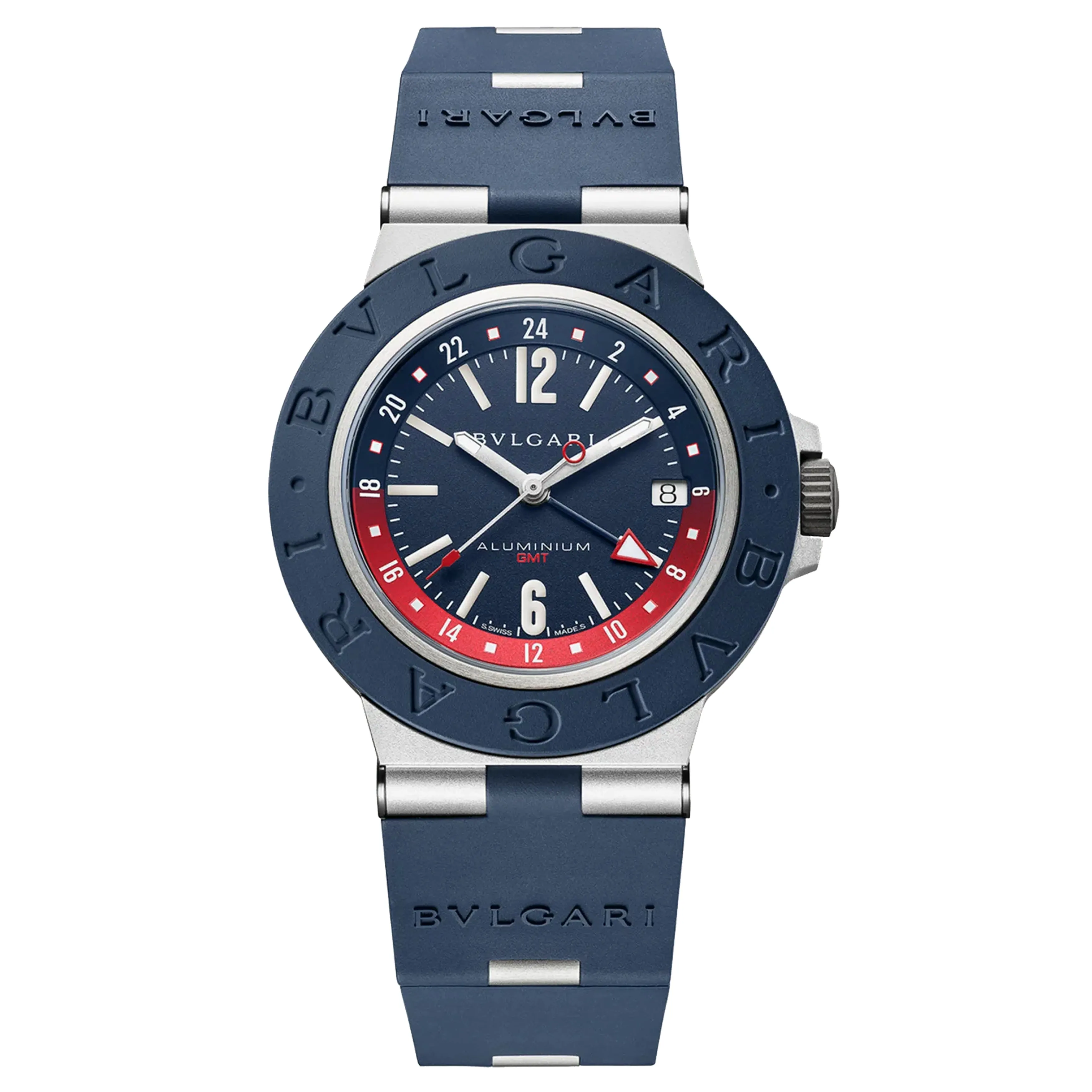 Bulgari Aluminium Gmt Watch, 40mm Blue Dial, 103554