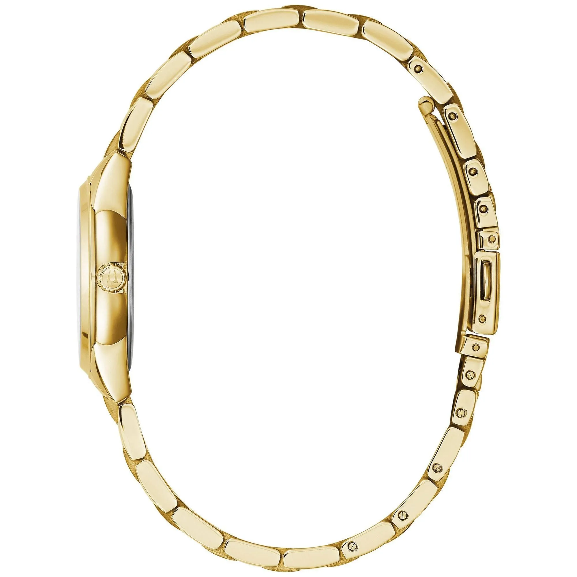Bulova Ladies Classic Sutton Diamond-Accent Gold-Tone Bracelet Watch 97P150