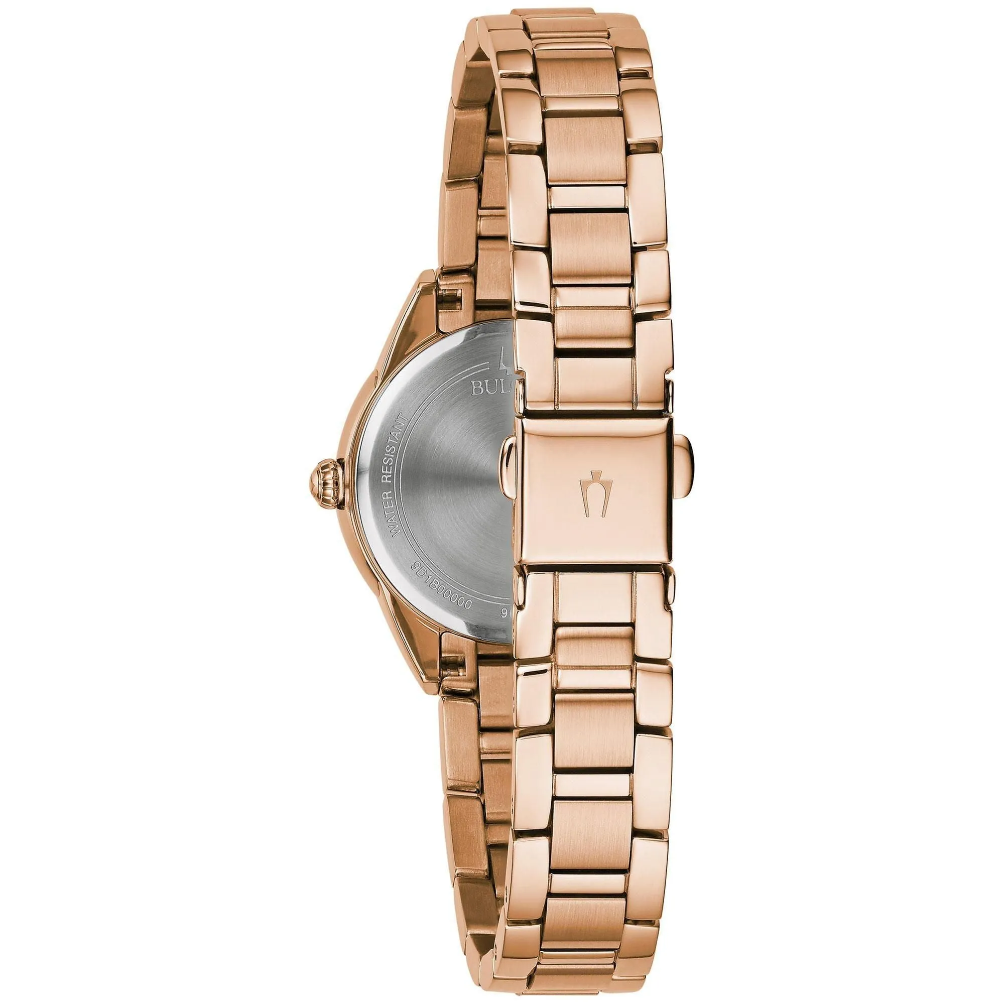 Bulova Ladies' Classic Sutton Diamond-Accent Rose Gold-Tone Bracelet Watch 97P151