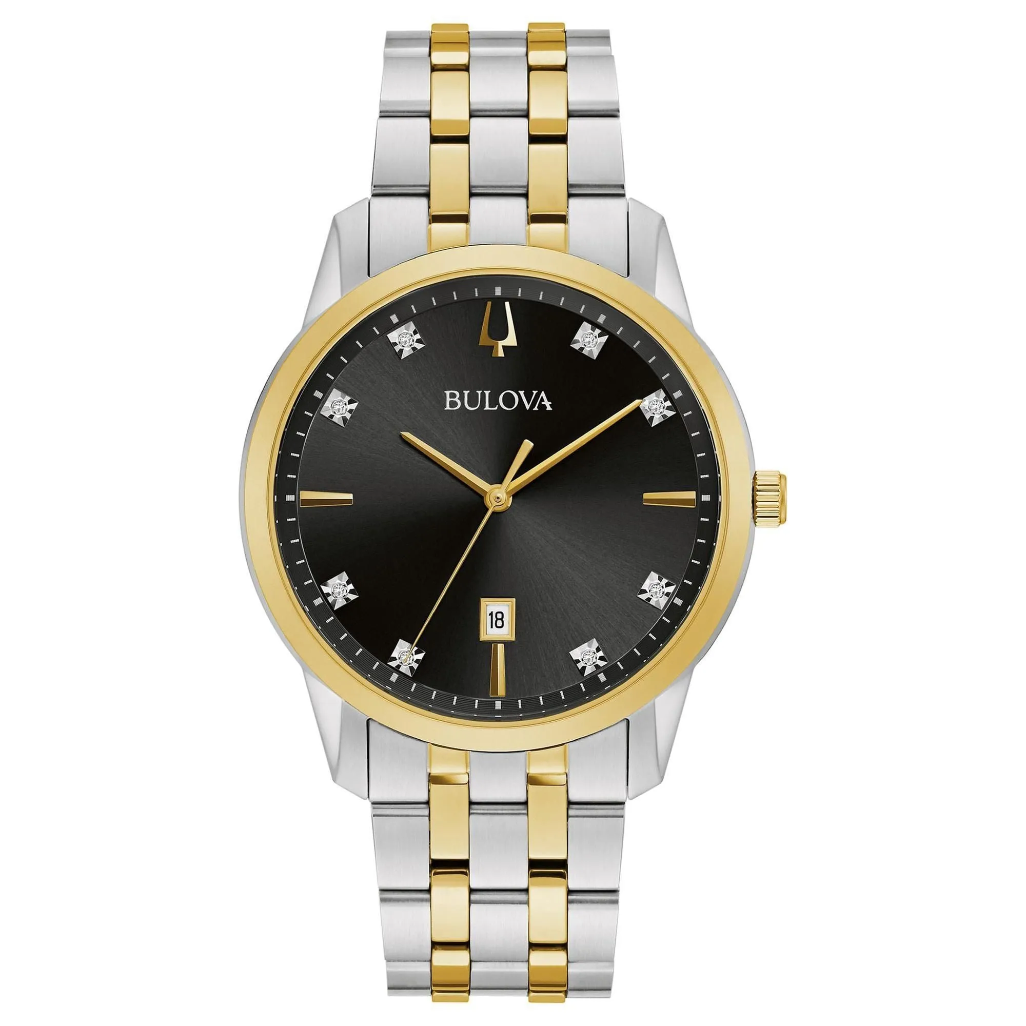 Bulova Men's Classic Sutton Diamond Two-Tone Stainless Steel Watch 98D165