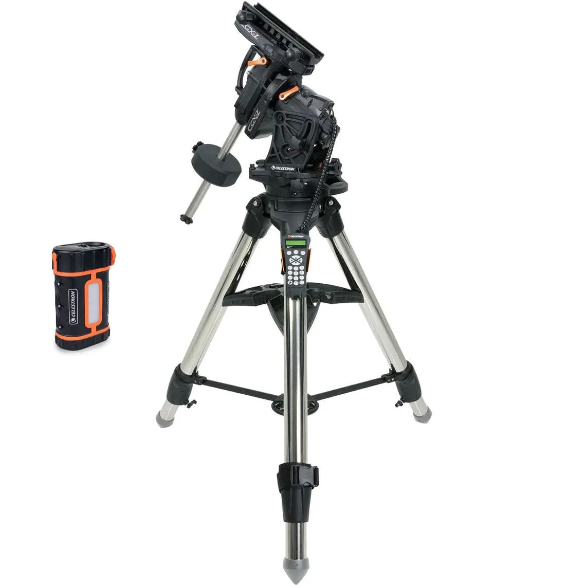 BUNDLE: Celestron CGX-L Computerized Mount with Tripod 91531 and 94187 22lb Counterweight plus Free PowerTank 18768 (Save $337)