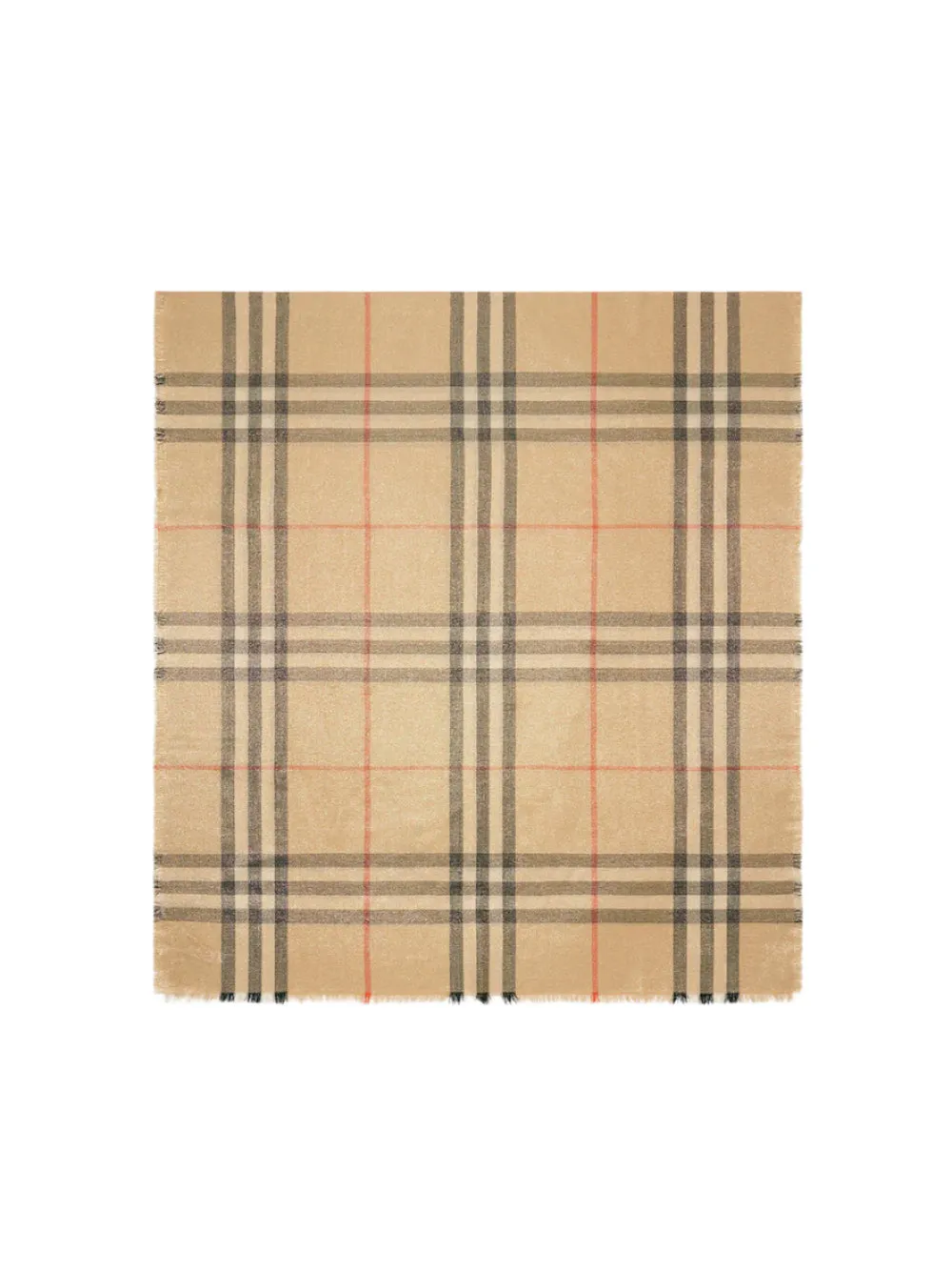 Burberry Metallic Wool Silk Scarf in Sand